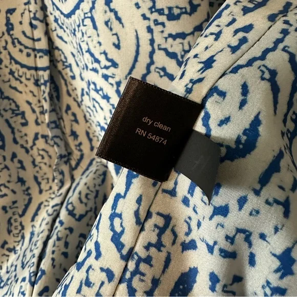 The Limited S Cropped Denim/Chambray 3/4 Sleeve Heathered Suit Jacket Blazer - Picture 9 of 10